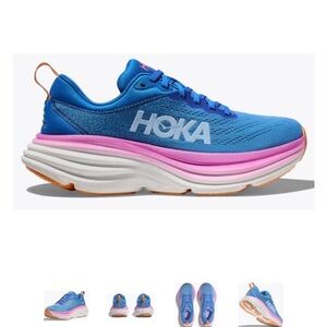 Hoka - Women’s Bondi 8 Running Shoe Blue & Pink - Sz. 6.5 great condition